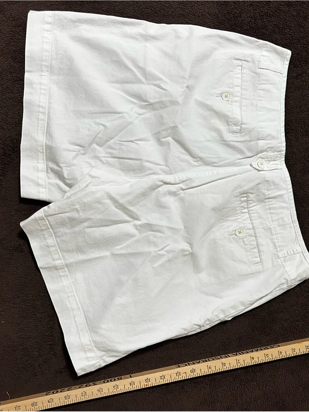 Hannah White Cotton Bermuda Shorts
